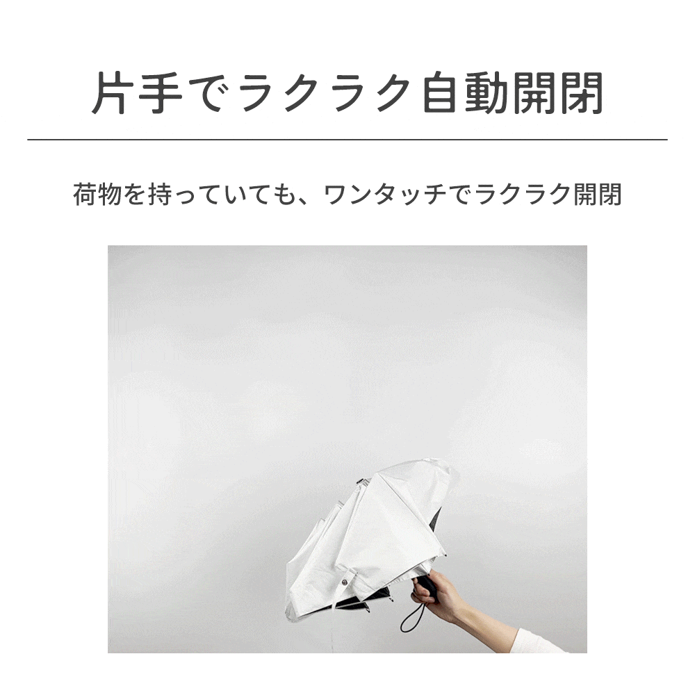 自動開閉折りたたみ日傘 晴雨兼用
