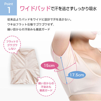 汗取りインナー 2枚セット 脇汗防止