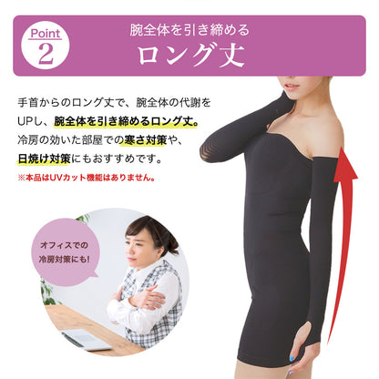 着圧アームシェイパー アームカバー ロングタイプ