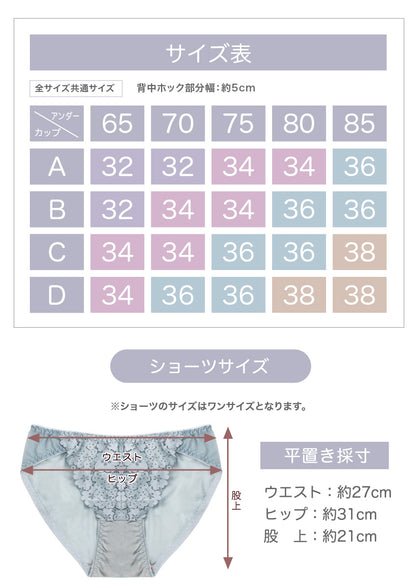 ノンワイヤーボリュームアップブラ＆ショーツセット 盛れる 脇高