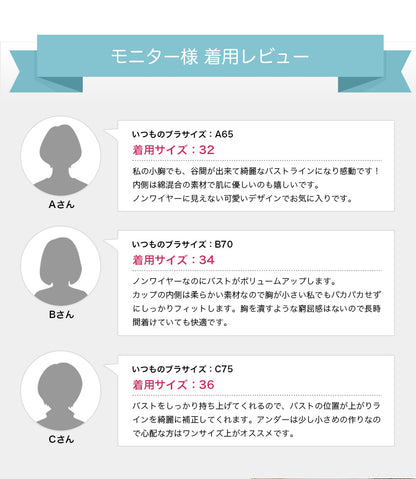 ノンワイヤーボリュームアップブラ＆ショーツセット 盛れる 脇高