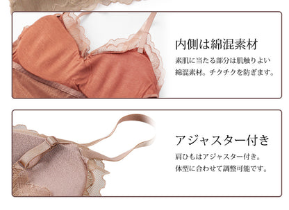 シフォンキャミソールブラトップ カップ付きキャミソール ノンワイヤー