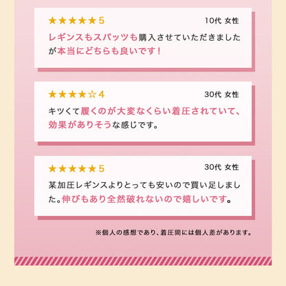 強着圧スパッツ・レギンス ハイウエスト ヒップアップ 分散加圧