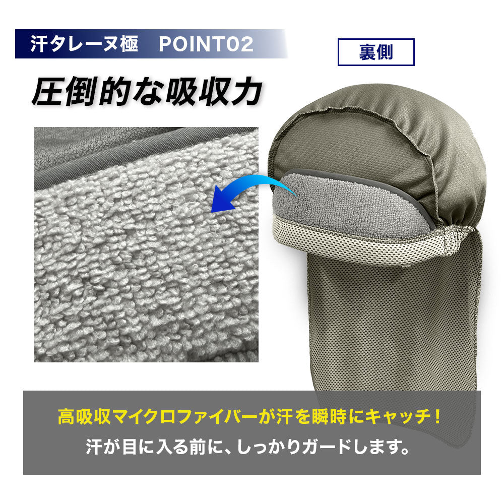 【汗タレーヌが進化】ヘルメットインナー 汗タレーヌ 極