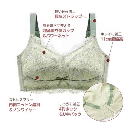 胸を小さく見せるブラ 薄くて涼しい ノンワイヤー
