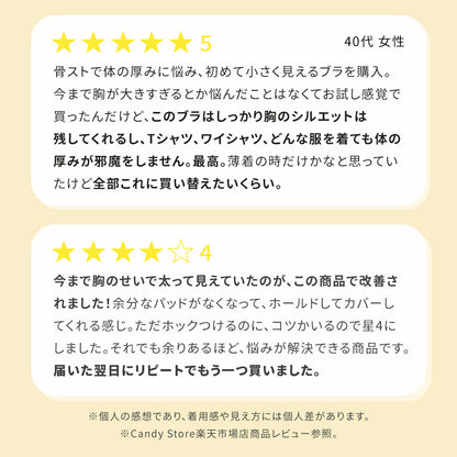 胸を小さく見せるブラ ノンワイヤー  セットショーツあり