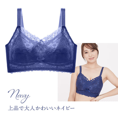 胸を小さく見せるブラ ノンワイヤー  セットショーツあり
