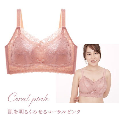 胸を小さく見せるブラ ノンワイヤー  セットショーツあり