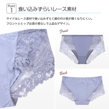 胸を小さく見せるブラ専用 レースショーツ