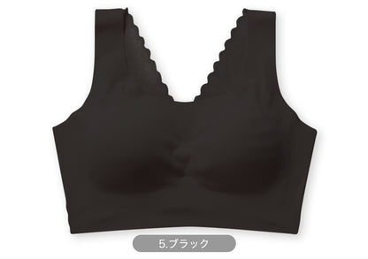 超やわらかシームレスブラ ナイトブラ スポーツブラ ノンワイヤー バックレース