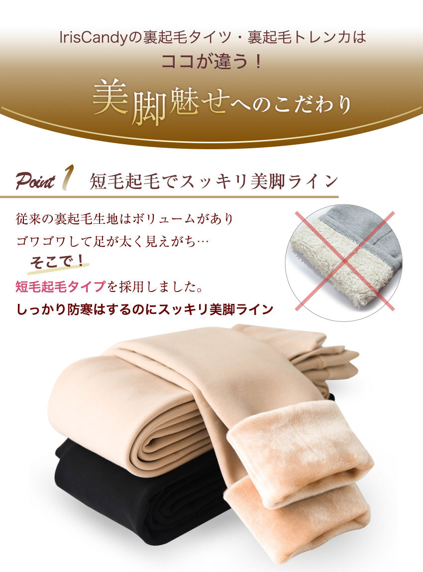 裏起毛タイツ 裏起毛トレンカ 裏起毛 着圧 タイツ トレンカ 1200デニール あったか 温かい 激暖 極暖 防寒 ベージュ  [mask]