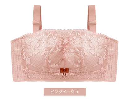胸を小さく見せるブラ ストラップレス 薄くて涼しい ノンワイヤー