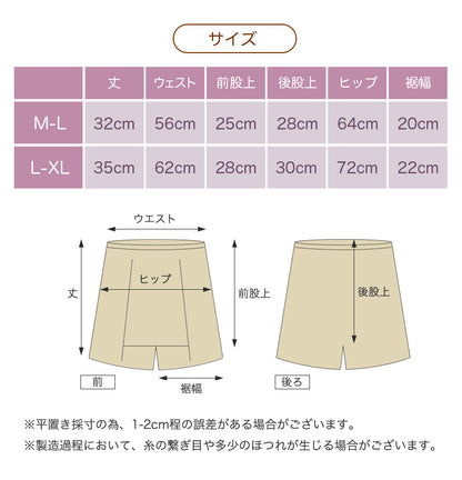 Yラインカバー ペチコート インナーパンツ ペチパンツ 接触冷感